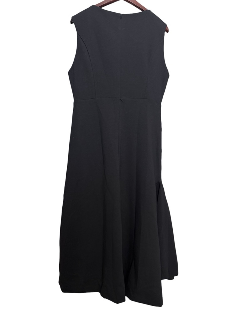 Fehaute Black Midi Dress Sleeveless Midi Ruffle Bow New Size 14 - Picture 6 of 13